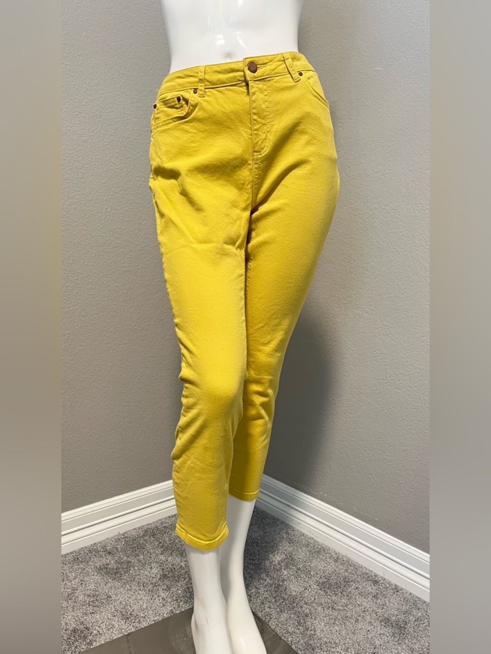 Women’s BODEN THE CROPPED SOHO SKINNY Mustard High - Rise Jeans Size  US6R